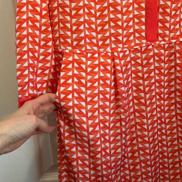 Original Penguin NWT Coral Geometric Pattern Shift Long Sleeves Dress Size 2 - Picture 7 of 11